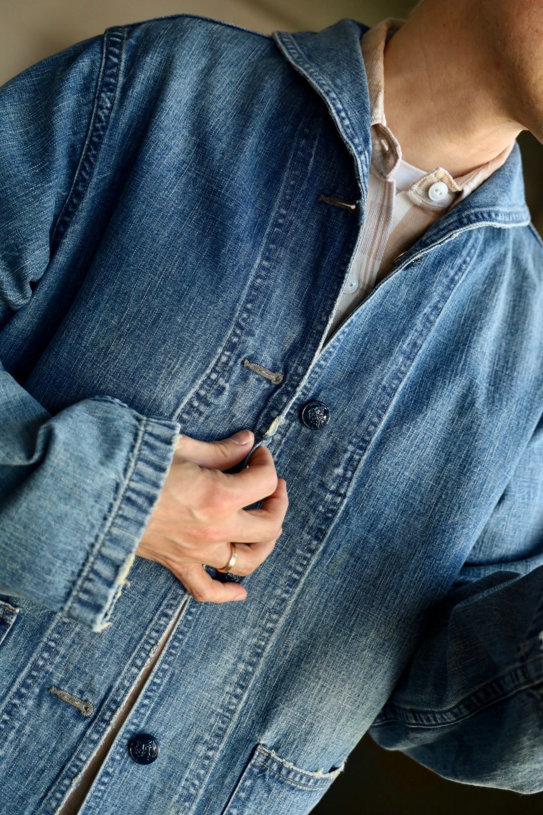BOW WOW バウワウ カバーオールUSN M43 DUNGAREE JUMPER(BW251-U4DJS)INDIGO AGING