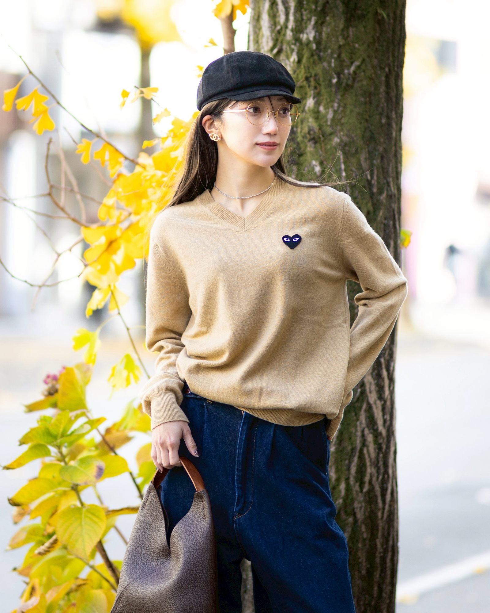 PLAY COMME des GARCONS V-NECK SWEATER style.2025.12.13