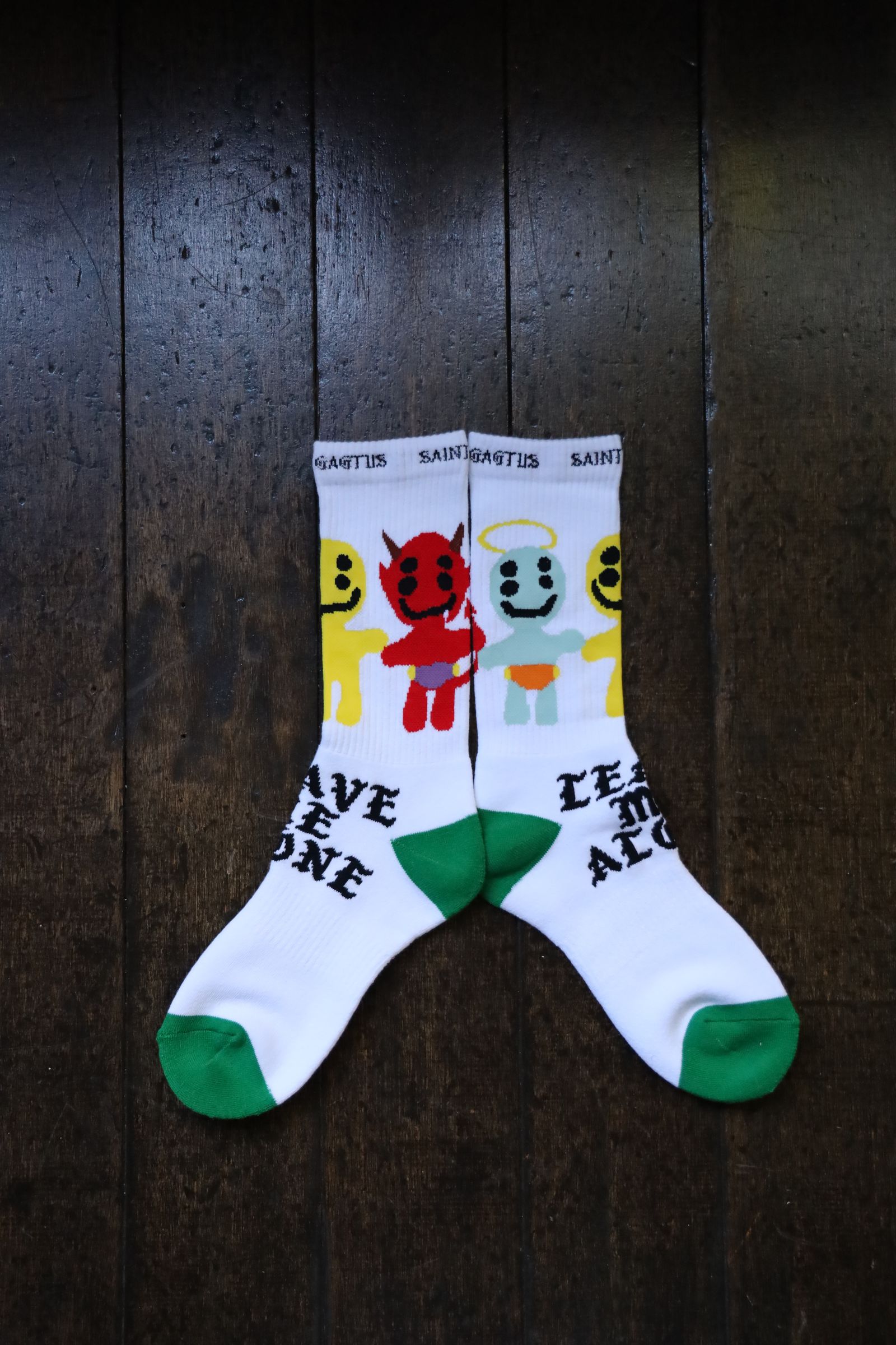 セントマイケル24AW LMA CP_SOCKS(SM-YS1-0000-C11)WHITE