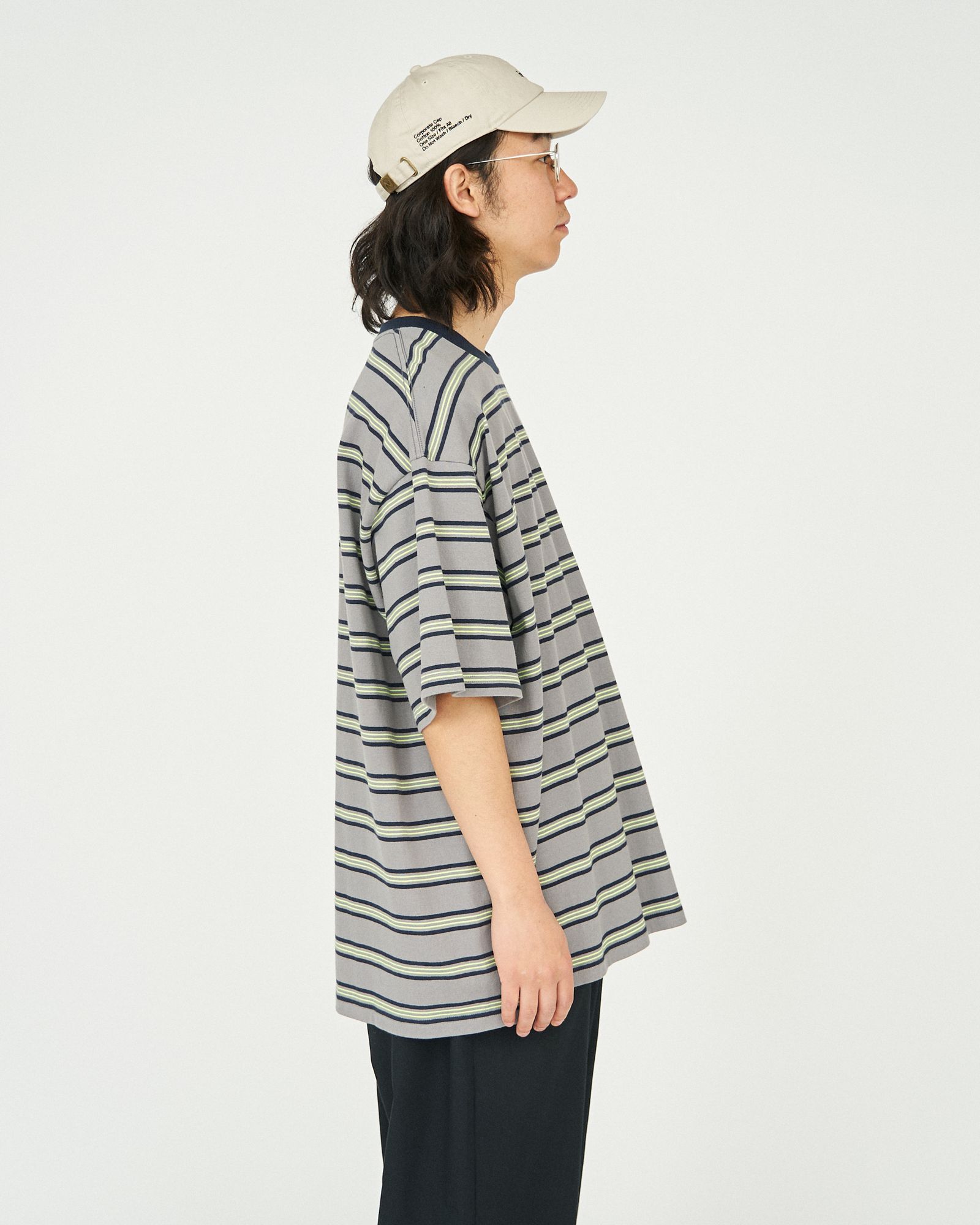 フレッシュサービス MULTI BORDER S/S TEE(FSC251-70121)GRAY