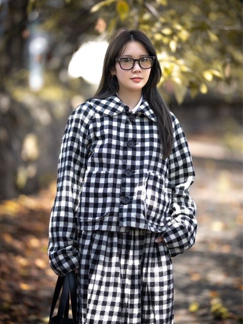tao 26FW ウールギンガムチェック先染 製品縮絨ジャケット(TR-J021-051-1)BLACK×WHITE☆10月2日(金)発売！