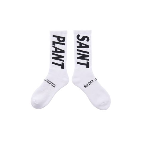 セントマイケル24AW SNT PLANT CP_SOCKS(SM-YS1-0000-C13)WHITE
