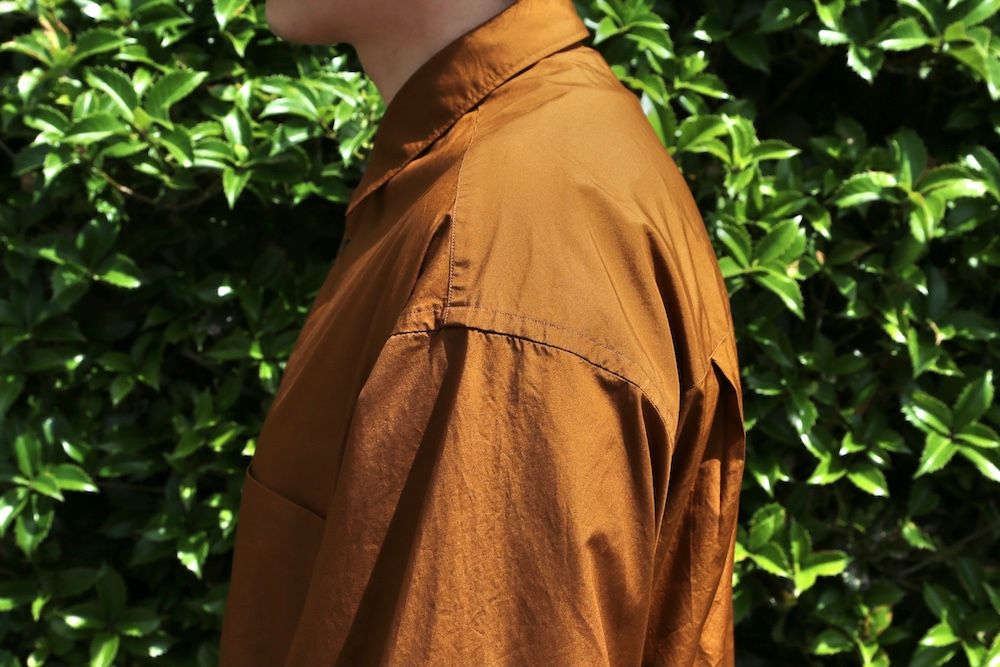Graphpaper Broad L/S Oversized Regular Collar Shirt(GM212-50110B) style.2021.5.22