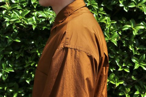 Graphpaper Broad L/S Oversized Regular Collar Shirt(GM212-50110B) style.2021.5.22