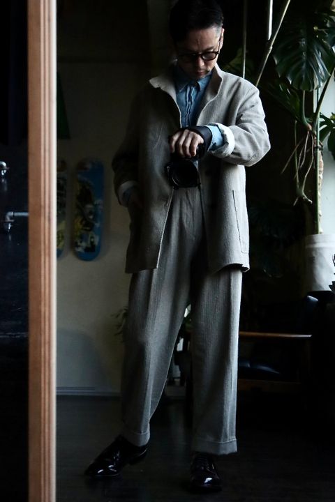 A.PRESSE 23SS Hunting Jacket & Herringbone Trousersスタイル.2023.3.5.