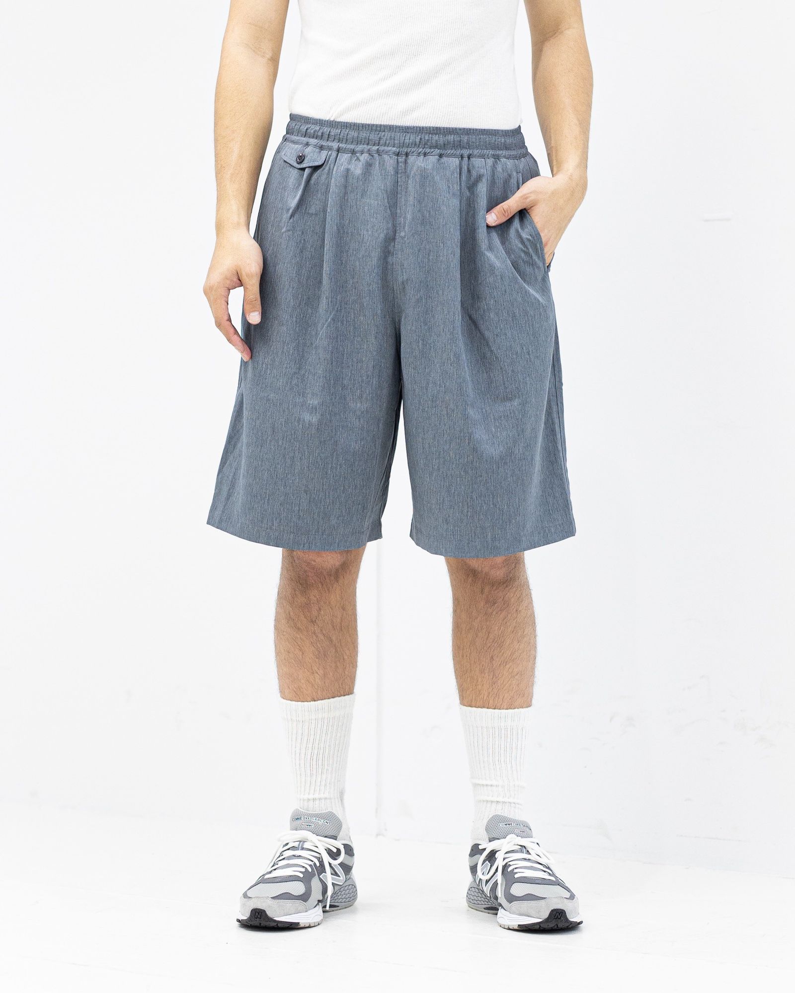 フレッシュサービスCOOLFIBER TWO TUCK EASY SHORTS (FSC261-40258)H.GRAY