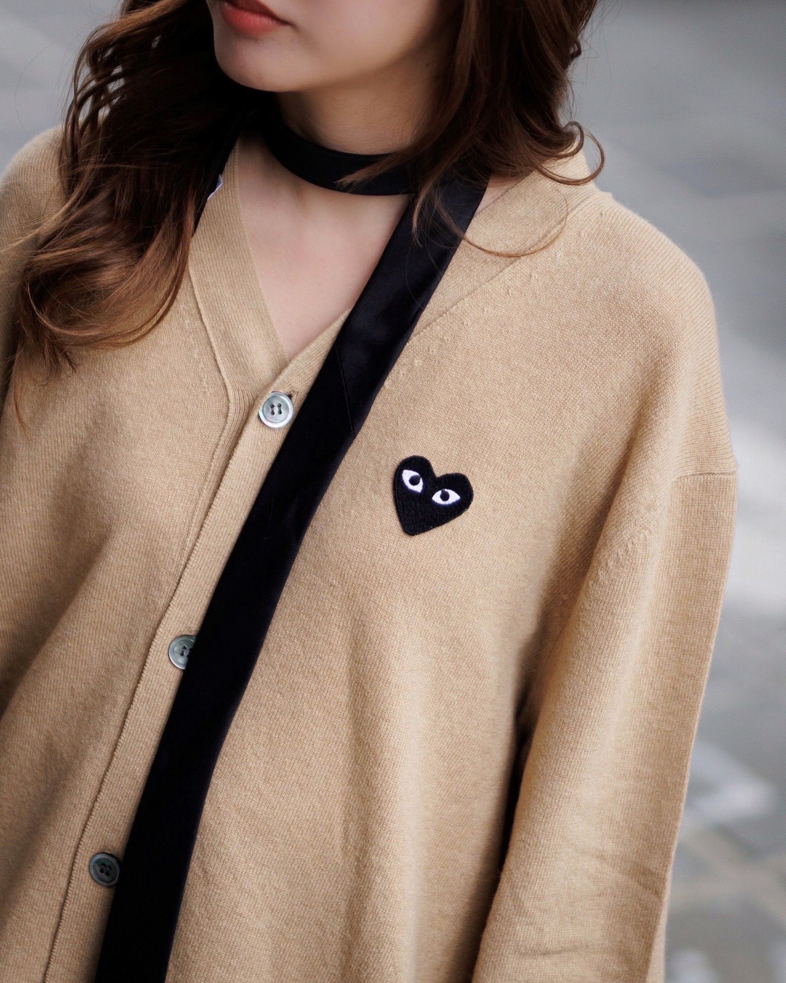 PLAY COMME des GARCONS V-NECK CARDIGAN style.2025.4.29 PLAY COMME des GARCONS V-NECK CARDIGAN style.2025.4.29