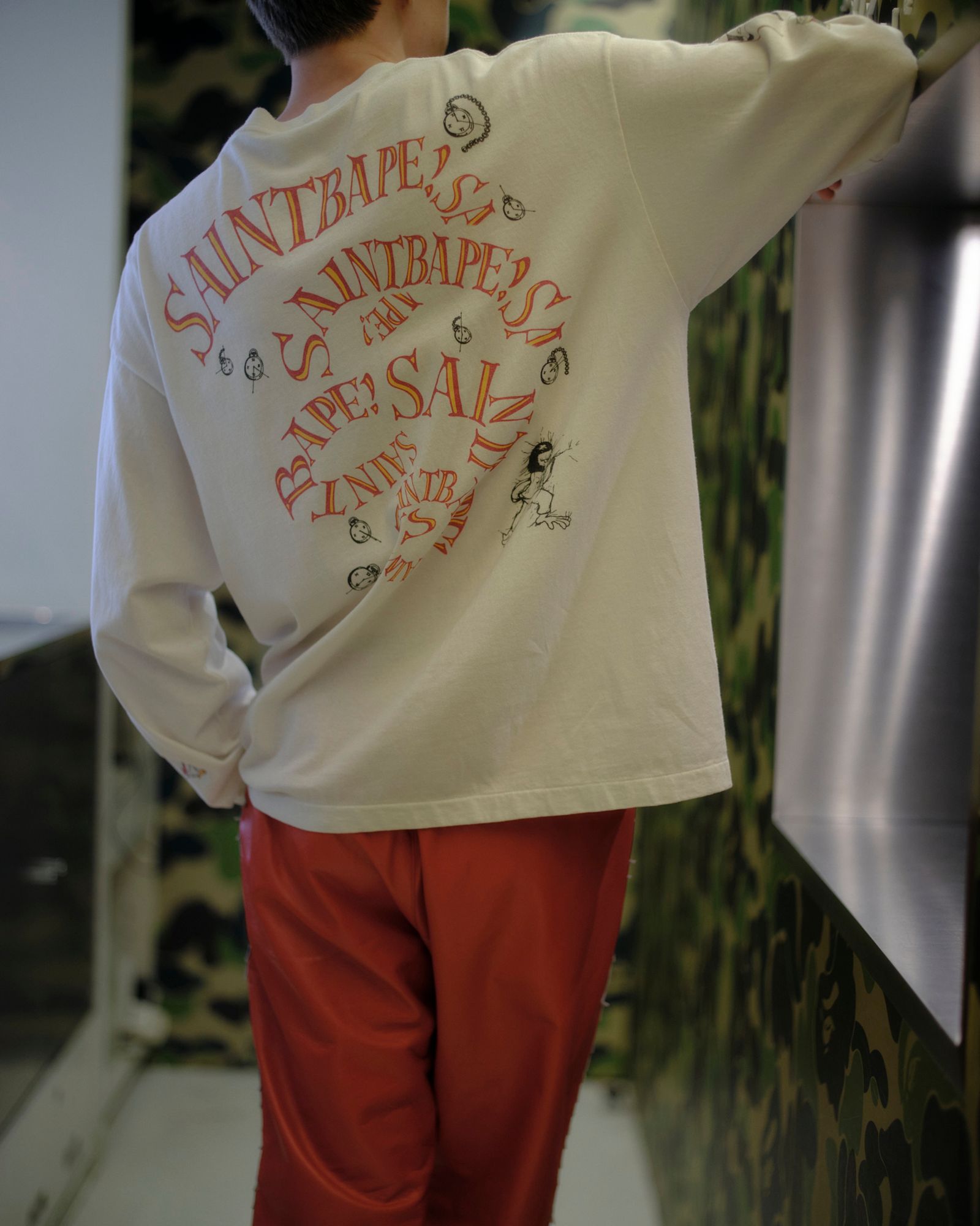 セントマイケル 26AW RUNNING BAPE_LS T-SHIRT (SM-MK1-0000-C38) WHITE☆9月19日(土)発売！