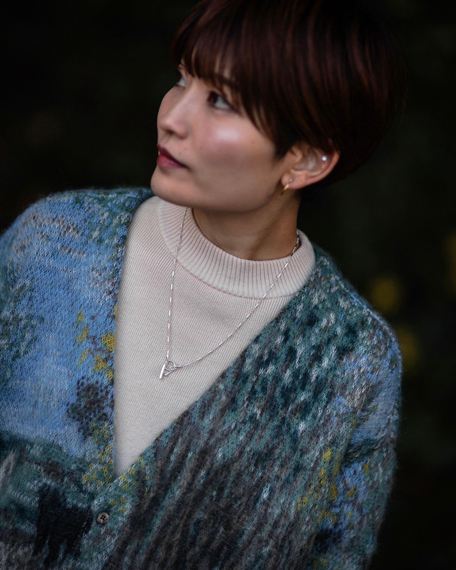 YOKE - ヨーク25SS MOHAIR BORDER V-NECK ZIP CARDIGAN - KEITA YOKE - ヨーク25SS MOHAIR BORDER V-NECK ZIP CARDIGAN - KEITA