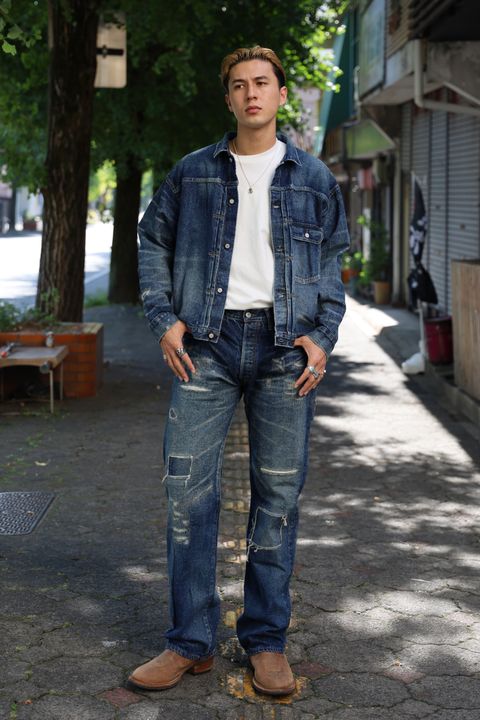 アイジュンヤワタナベマン 24AW New Manual Wネームデニムパンツ(XL)