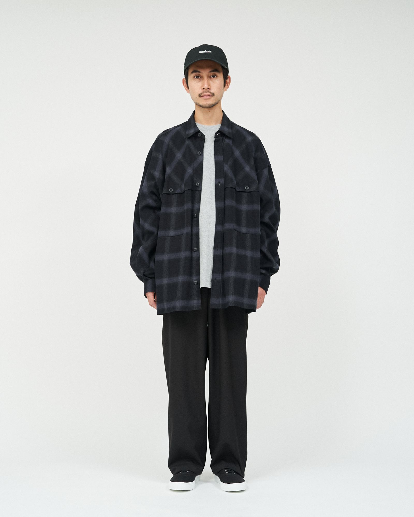 フレッシュサービス FLANNEL CHECK OVER YOKE SHIRT (FSC253-50129)DARK NAVY★10月4日(土)発売！
