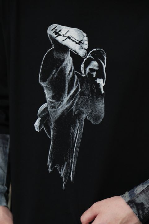 yohji yamamotoBIG半袖プリントTシャツ(HX-T94-077) style.2021.6.13