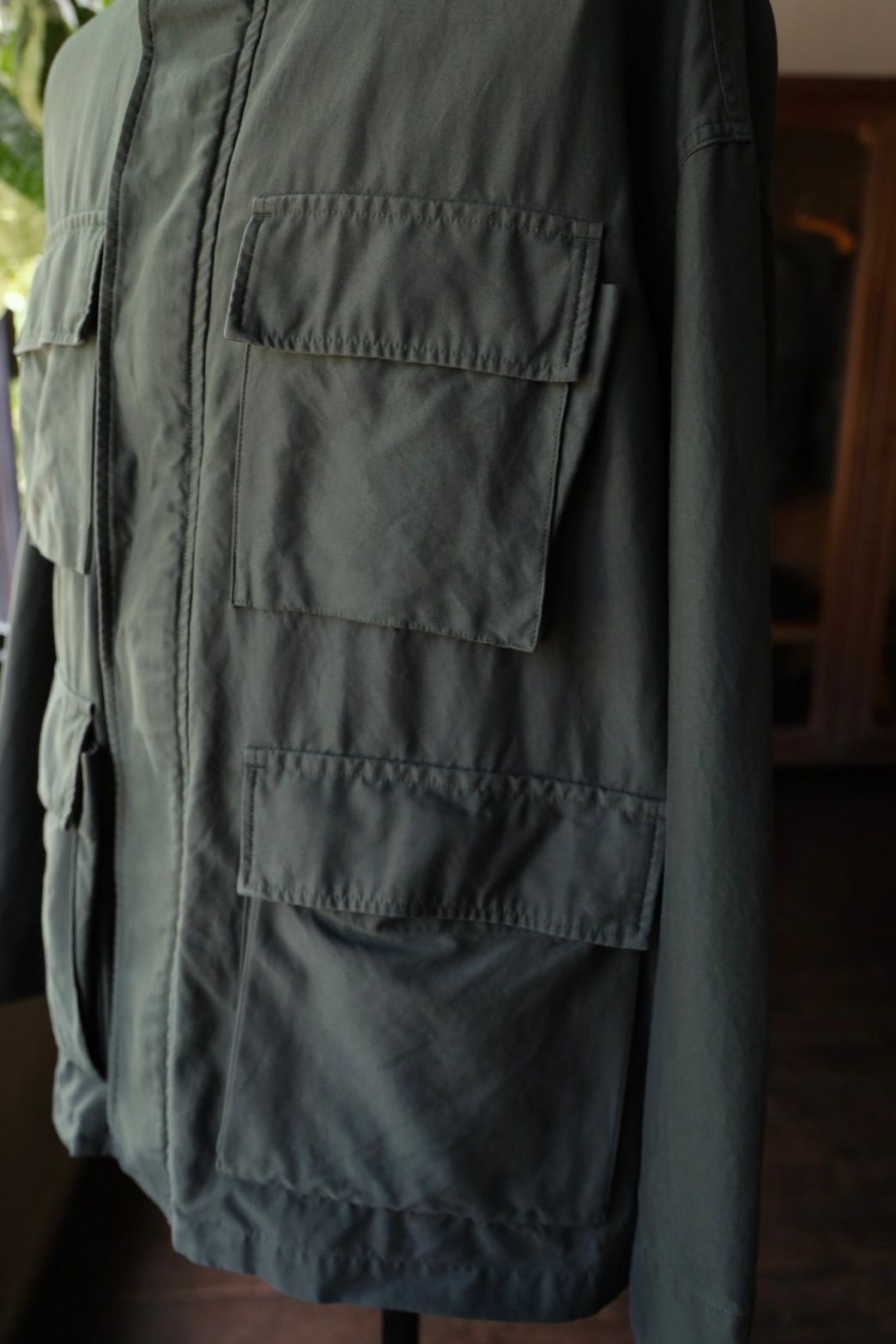 グラフペーパー 25AW Cotton Cupro Back Satin Military Jacket(GM253-30344)GREEN☆9月6日(土)発売！
