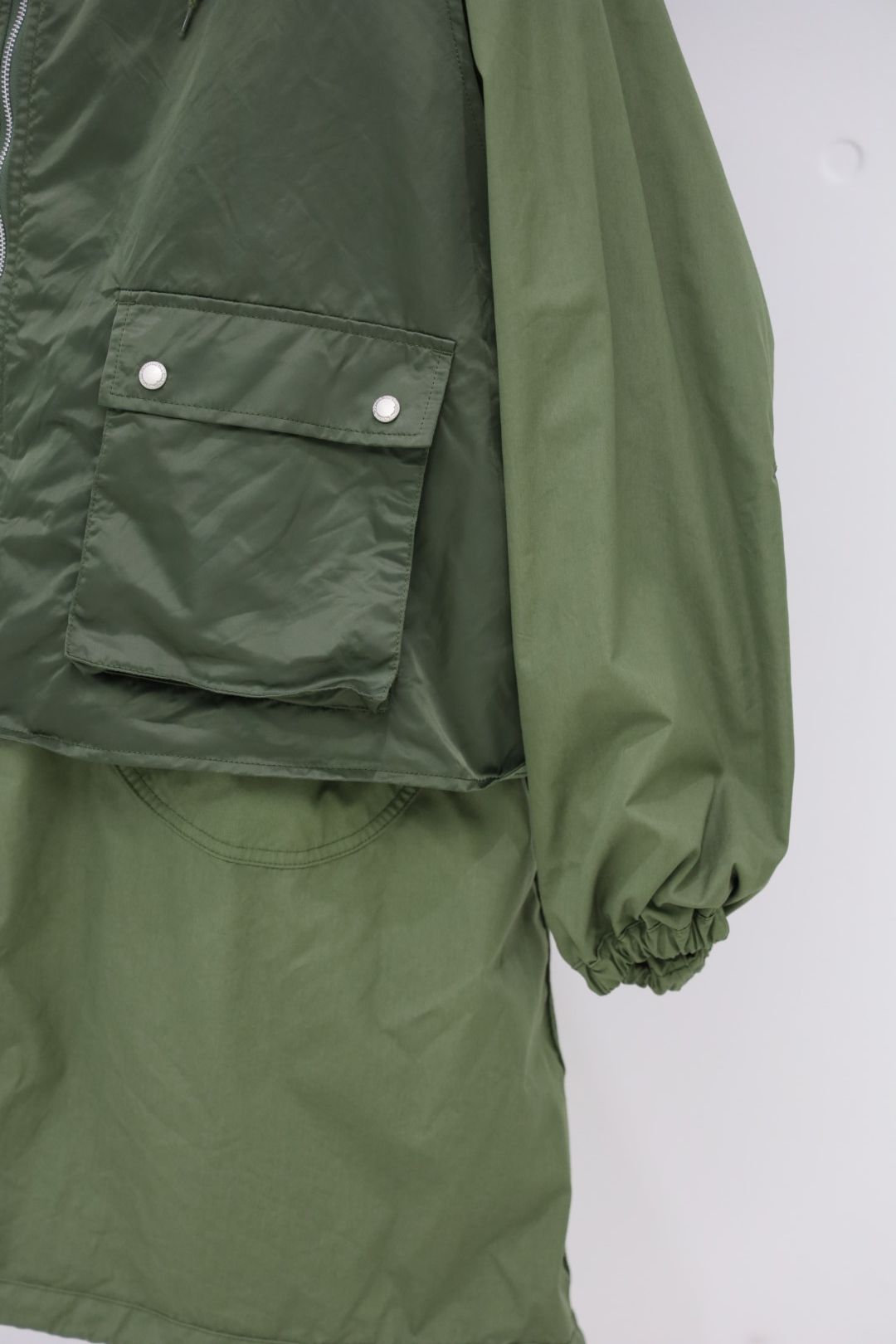 コムデギャルソンオム26FW 綿ナイロンウェザー×ナイロンツイル 製品洗コート(HR-C002-051)KHAKI☆8月7日(金)発売！