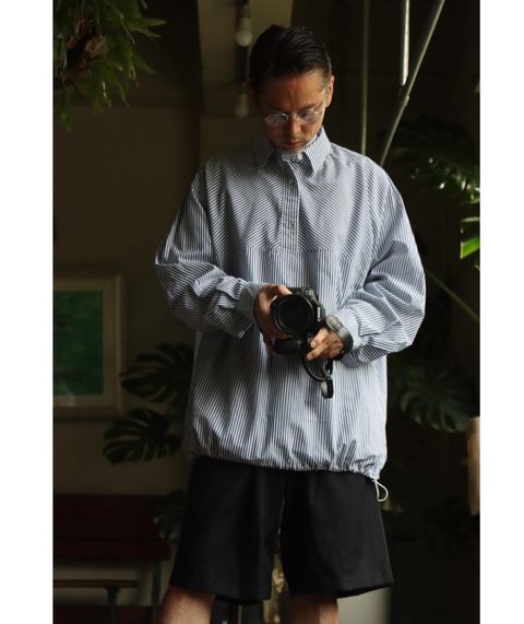 FreshService CORPORATE STRIPE ANORAK SHIRTスタイル