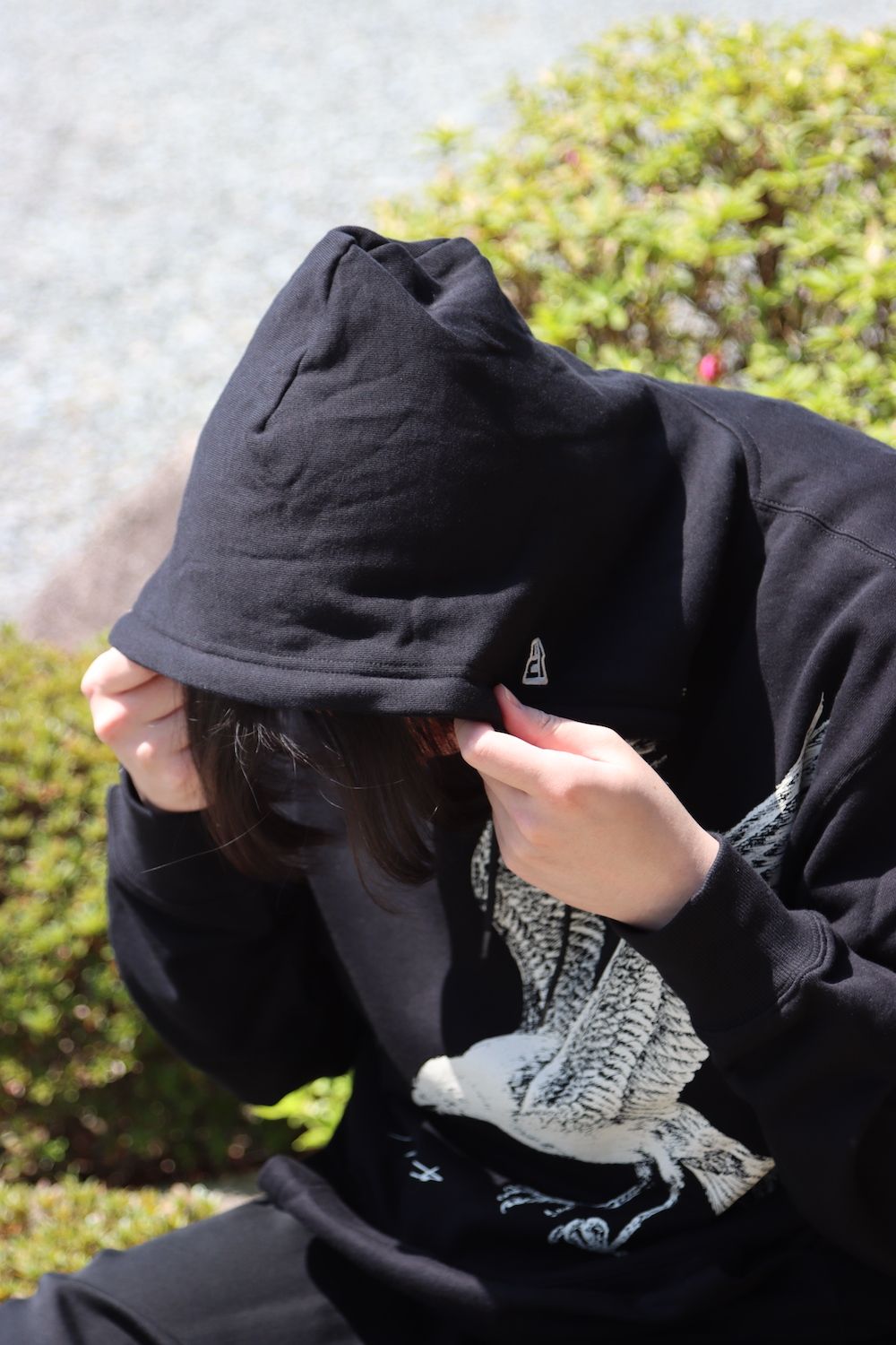 Yohji Yamamoto×New Era CROW PRINT SWEAT PULLOVER HOODIE