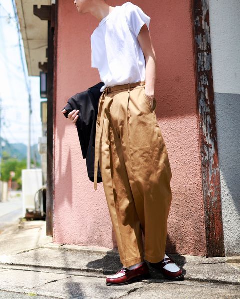 blurhms ブラームス 23FW Belted Chinosスタイル
