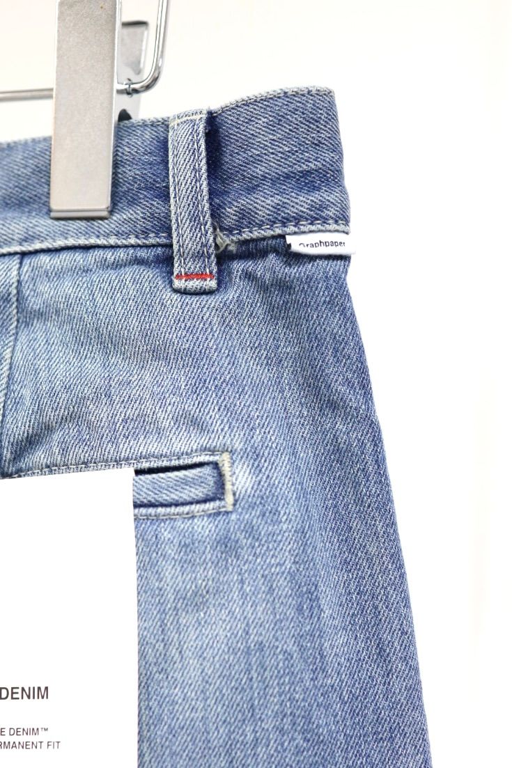 グラフペーパー Selvage Denim Two Tuck Tapered Pants(GU261-40060LB)INDIGO_LIGHT FADE★1月24日(土)発売！
