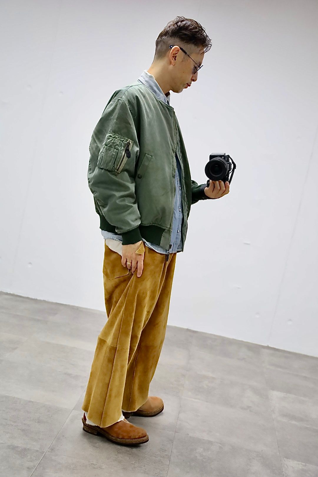 アプレッセ 2025 STYLE2 Vintage Silk Flight Custom Jacket(25AAP-01-28)SAGE☆10月25日(土)発売!