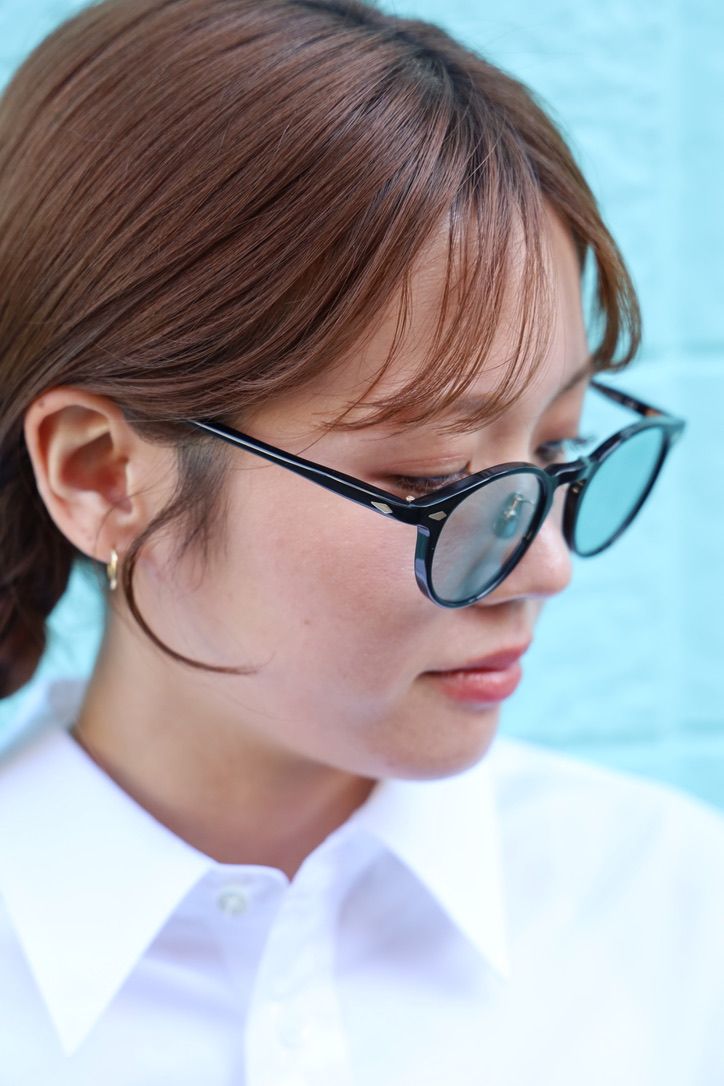 ノチノオプティカル TSUKIYOMI NOCHINO-N3 #9. GLOSS BLACK × BLUE GREY to GREY(調光モデル)