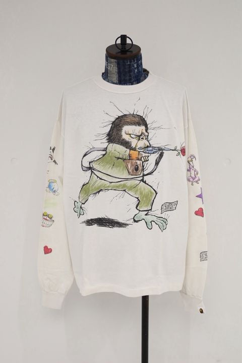 セントマイケル 26AW RUNNING BAPE_LS T-SHIRT (SM-MK1-0000-C38) WHITE☆9月19日(土)発売！