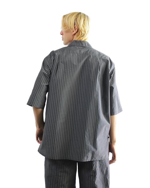 YOKE 24SS 新作 NYLON STRIPE WIDE SHIRT SET UP style 2024.5.5
