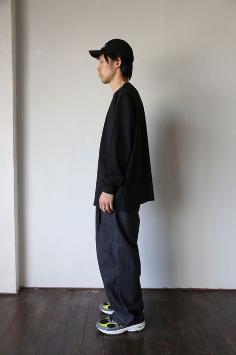 Graphpaper L/S Oversized Tee BLACK Style.2020.8.28.