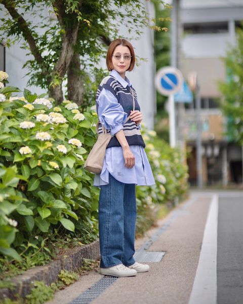YOKE 24SS BORDER MESH KNIT VEST style.2024.06.03