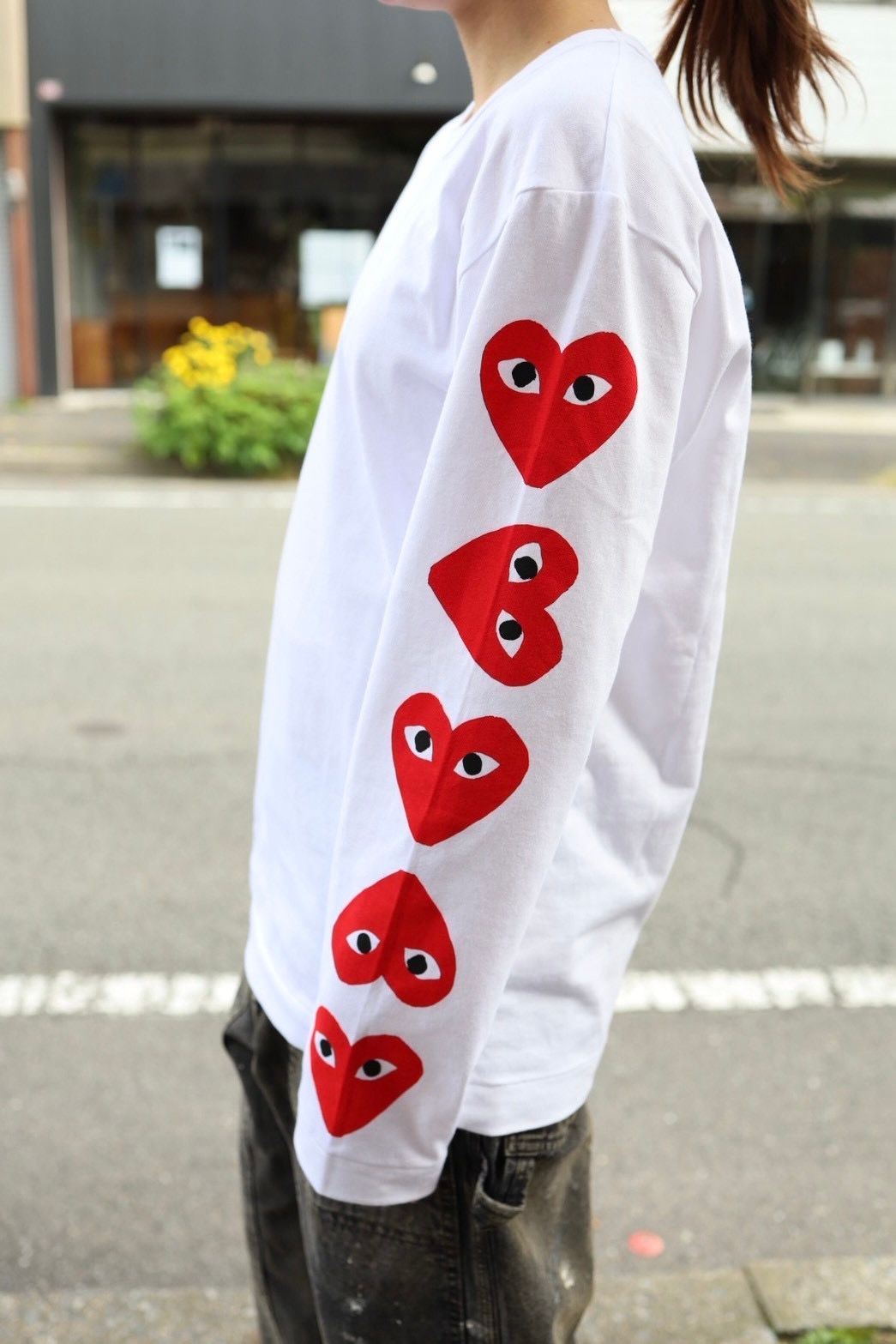 PLAYプレイコムデギャルソン スリーブロゴプリントTシャツ ☆11月1日(土)発売！