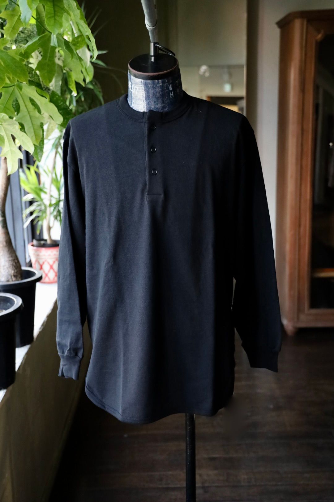 blurhms Mens Co/Silk Nep Baseball Henry(BHS24F036F25)Black☆8月29日(金)新作発売！