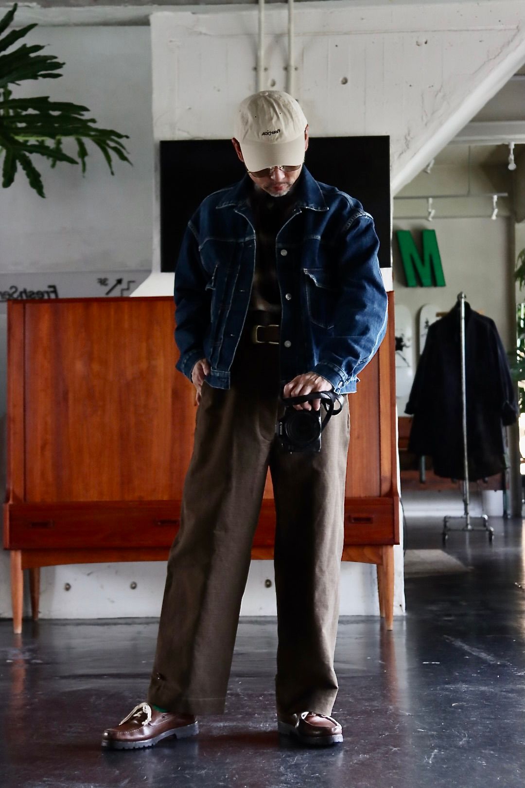 アプレッセ22FW Motorcycle Trousers"OLIVE"スタイル