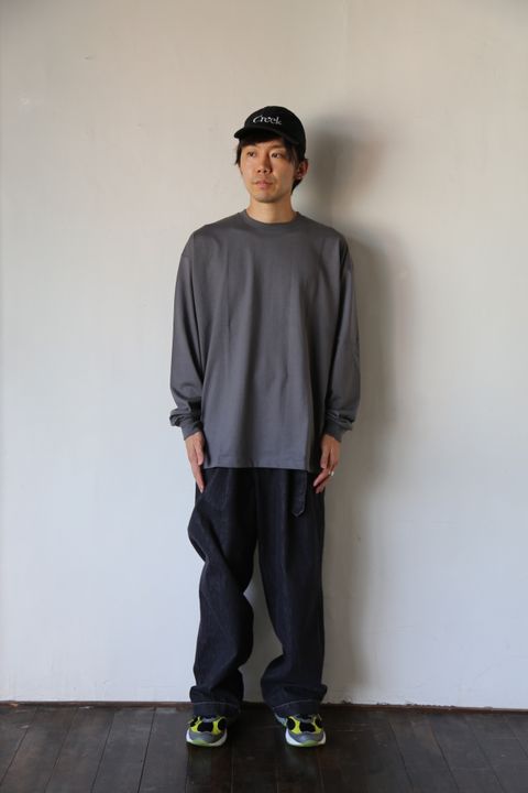 Graphpaper L/S Oversized Tee GRAY Style.2020.8.28.