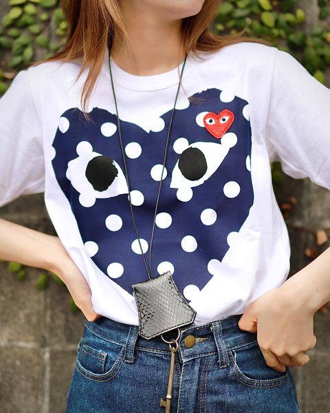 プレイ コムデギャルソン 新作Polka Dot Big Heart T-Shirt style.2023.3.19