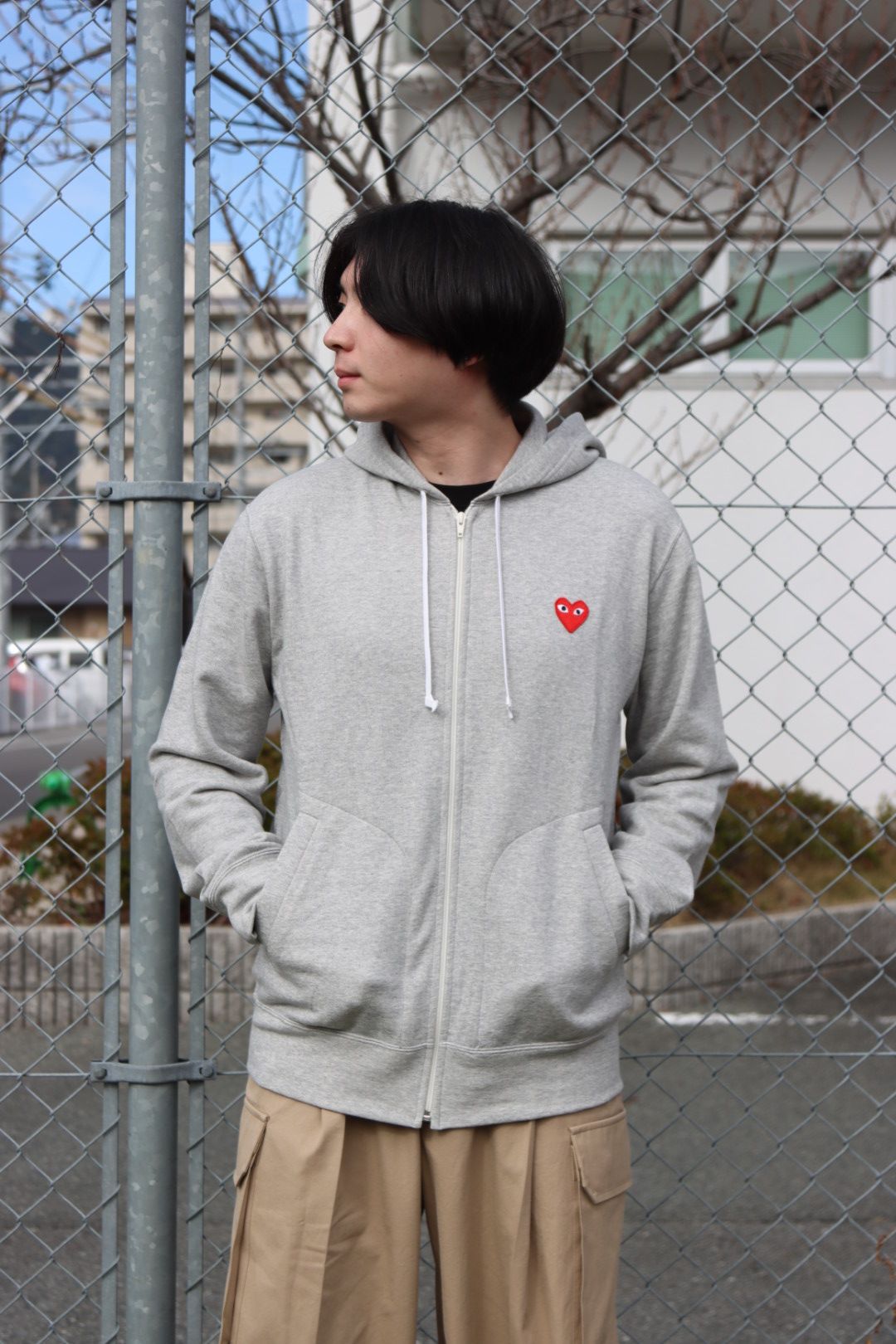 PLAY COMME des GARCONS ZIP HOODED SWEATSHIRT style.2022.12.9