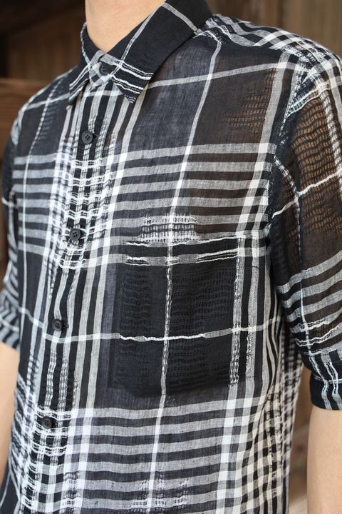 Yohji Yamamoto チェック柄レギュラーカラーシャツ 新作発売！