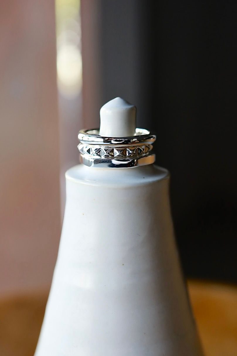 XOLO JEWELRY リング / Triple with Spike Ring (XOR096)★11月15日(土)発売！