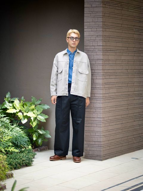 Graphpaper Westpoint Chino Wide Straight Trousers (BLACK) MARKスタイル