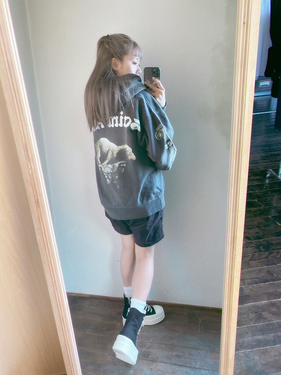 ©SAINT M×××××× 23AW ARS_HOODIE/ST ARIES"BLACK”スタイル