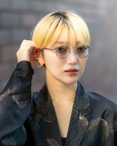 ノチノオプティカル KYOKUSUI NOCHINO-N5 #1 PLUTINUM SILVER FLAME × CLEAR to GREY (調光モデル)