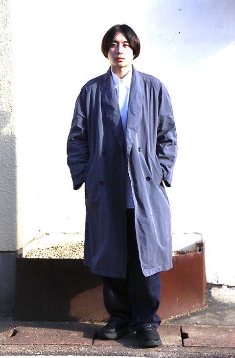 Graphpaper Garment Dyed Shop Coat"D.GRAY"style.9.22.