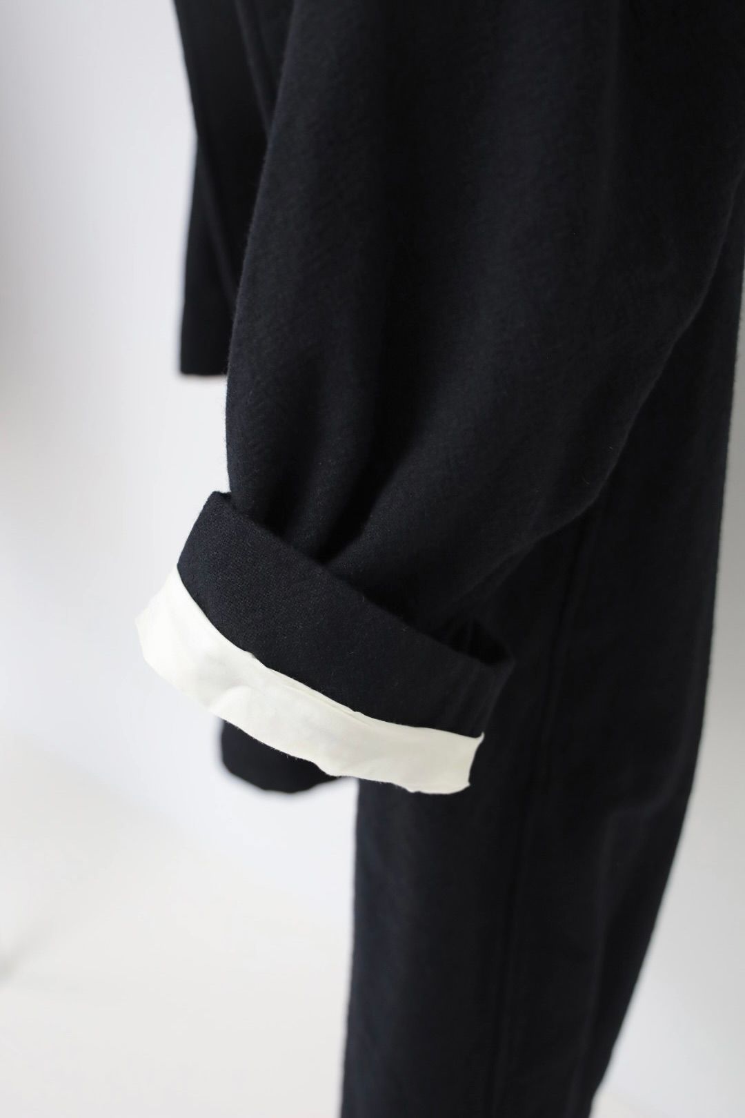 blurhms ブラームス Classic Wool Balmacaan Coat(BHS25F009)BlackNavy☆新作発売！