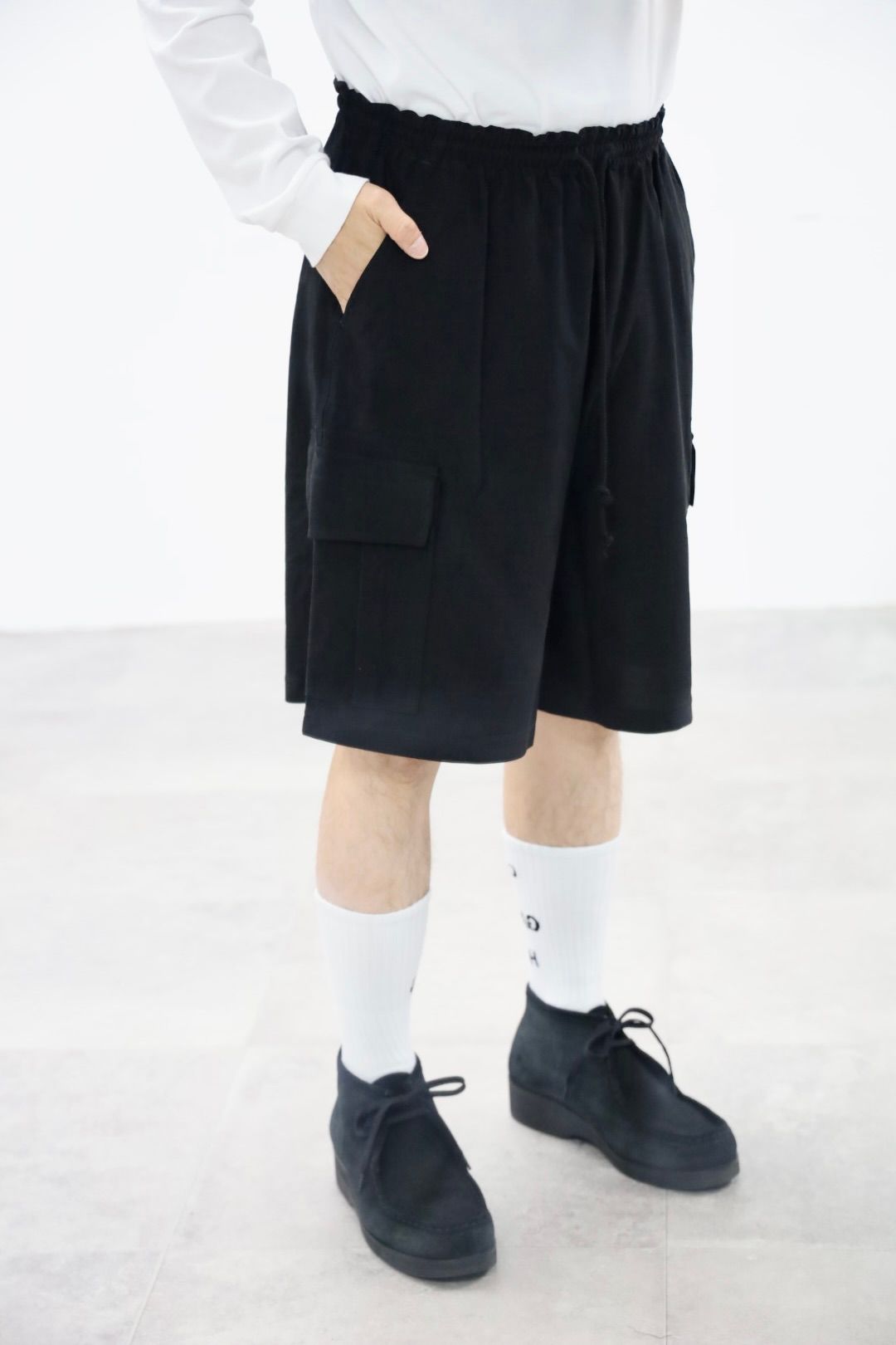 COMME des GARCONS HOMME 26SS ストレッチカルゼポロシャツスタイル