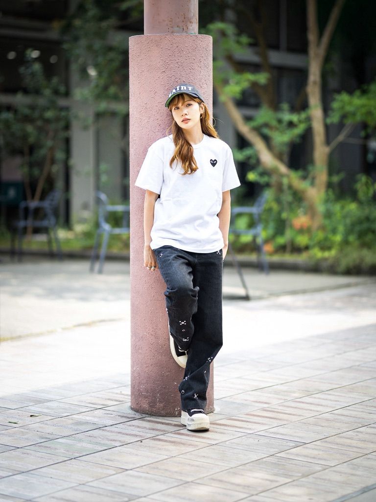 PLAY COMME des GARCONS 新作BLACKエンブレムバックプリントTシャツ style.2026.8.16