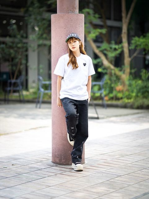 PLAY COMME des GARCONS 新作BLACKエンブレムバックプリントTシャツ style.2026.8.16