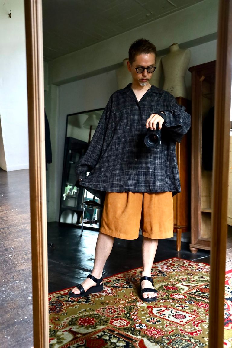 Graphpaper Extra Fine Wool Lawn L/S Sleeping Shirtスタイル