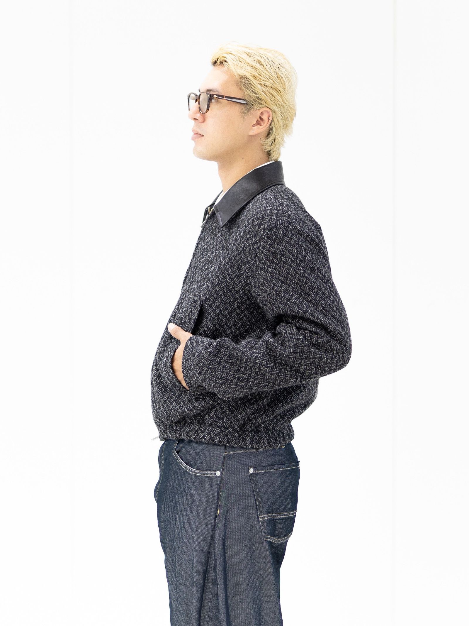 YOKE Herringbone Tweed Zip Blouson MARKスタイル