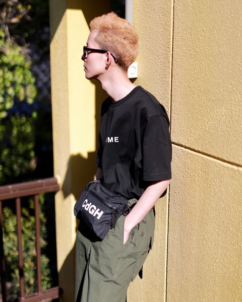 COMME des GARCONS HOMME コムデギャルソンオム23SS 綿度詰天竺ロゴプリントTシャツ スタイル