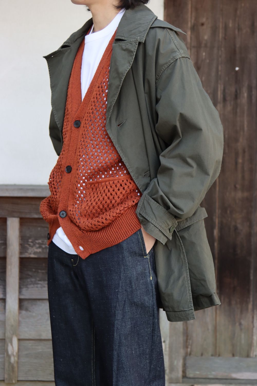 YOKE MESHED KNIT CARDIGAN(YK22SS0345S) mix style. 2022.04.04.