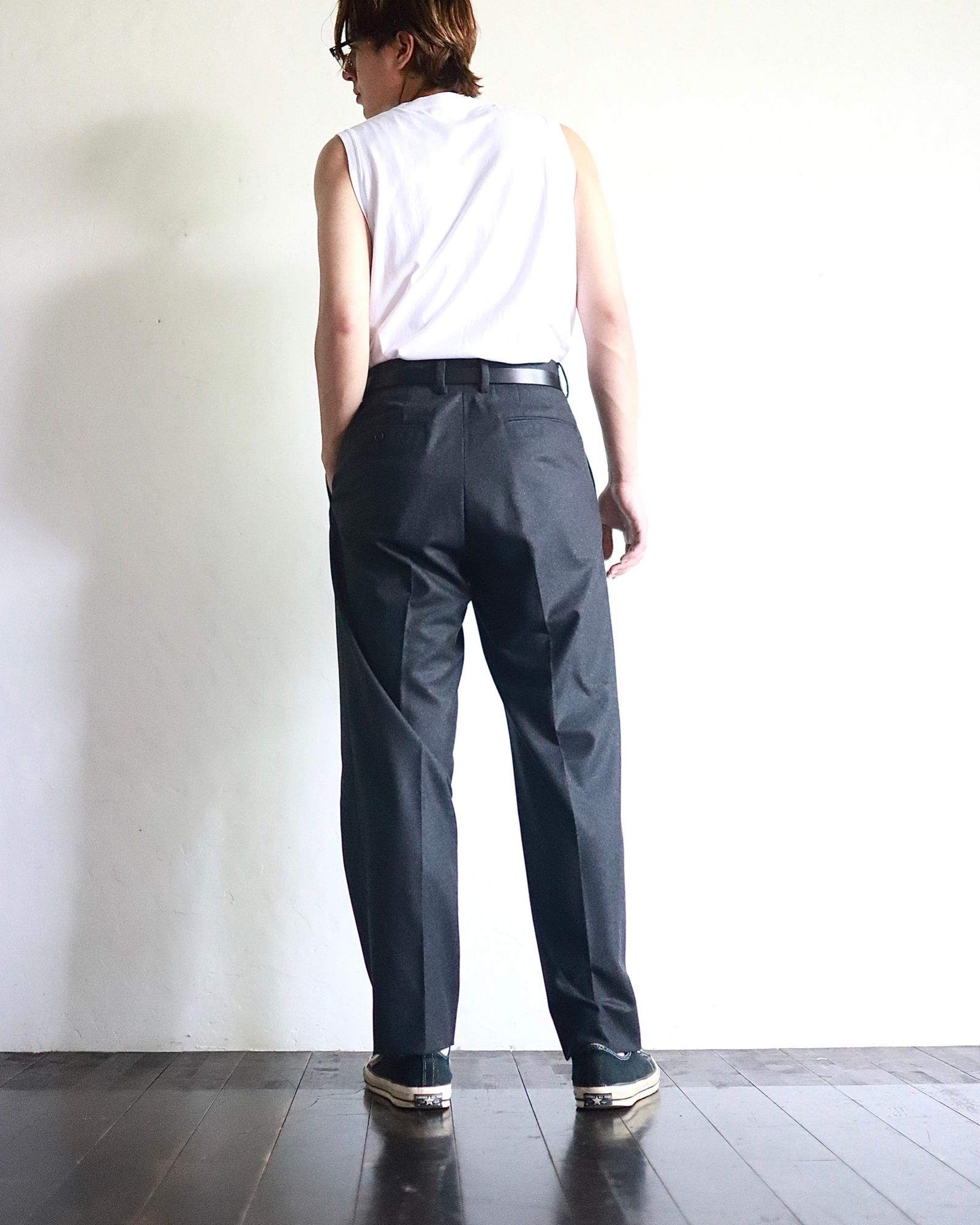 アプレッセ23AW Wide Tapered Trousers(23AAP-04-06M)CHARCOAL☆8月26日発売！ - 1(S)