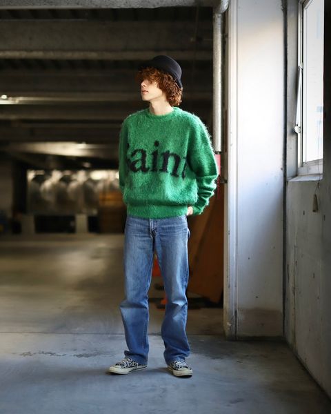 ©SAINT Mxxxxxx セントマイケル 23AW SAINT CREW NECK KNITスタイル